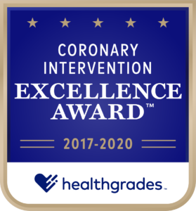 Recipient of the Healthgrades Coronary Intervention Excellence Award™ for 4 Years in a Row (2017-2020)