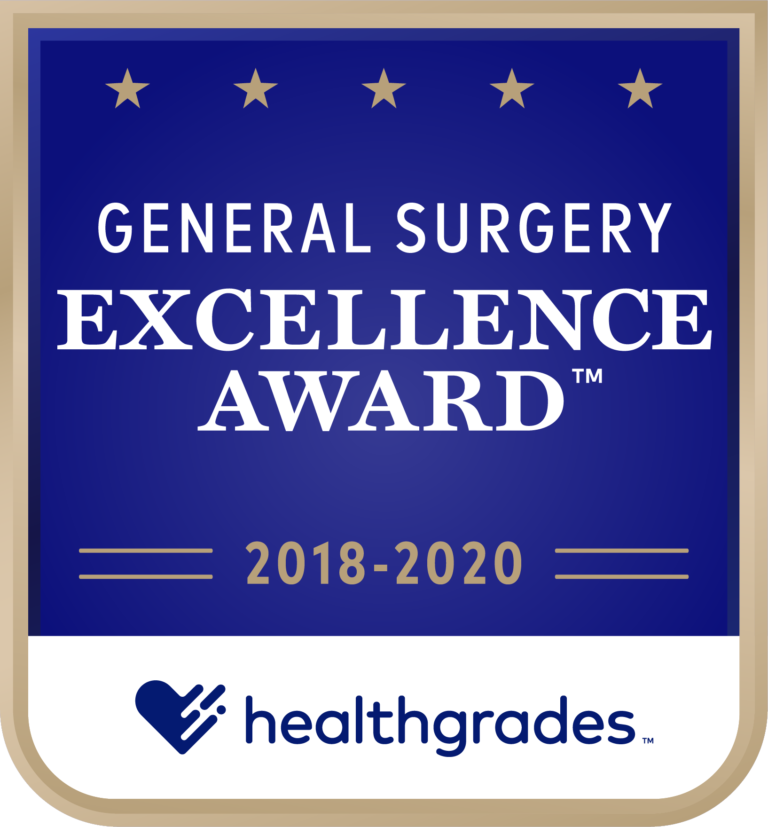 Recipient of the Healthgrades General Surgery Excellence Award™ for 3 Years in a Row (2018-2020)