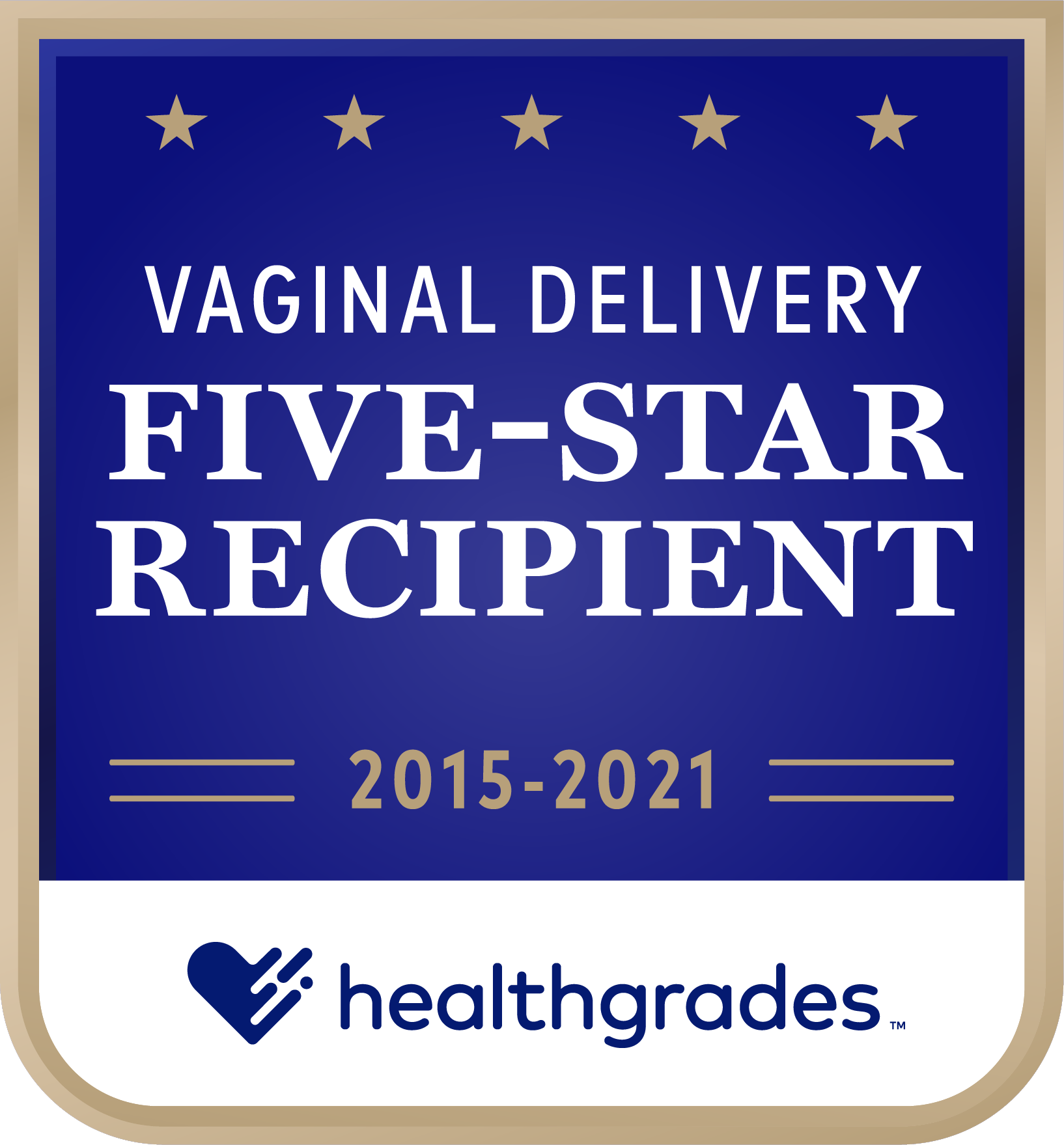 Five-Star Recipient for Vaginal Delivery for 7 Years in a Row (2015-2021)