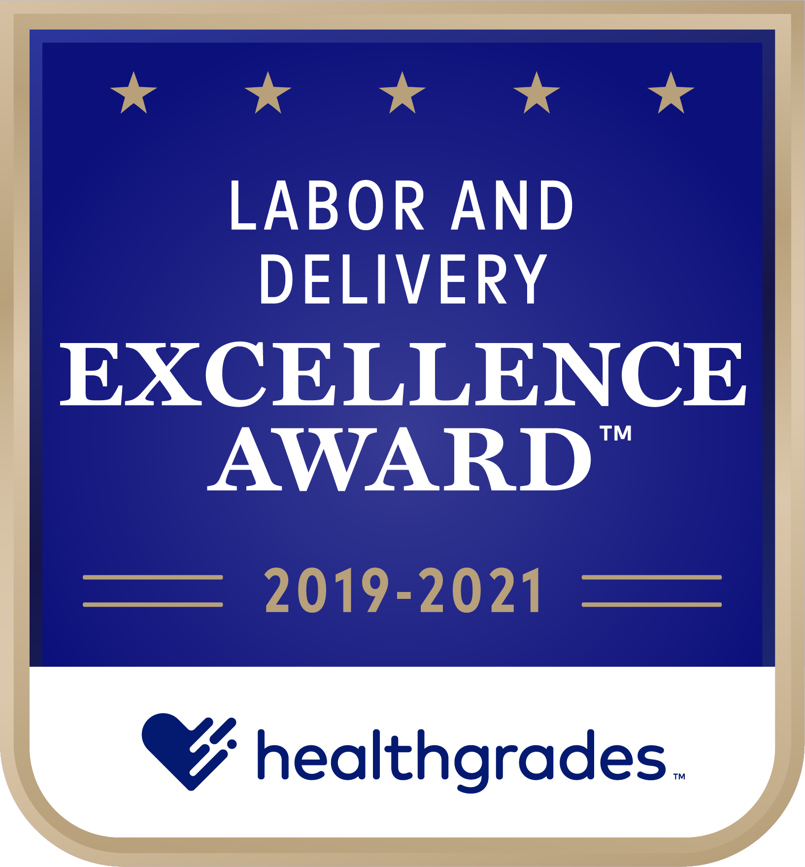 Recipient of the Healthgrades Labor and Delivery Excellence Award™ for 3 Years in a Row (2019-2021)