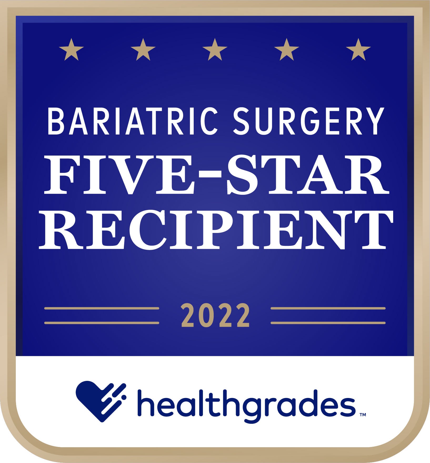 Recipient of the Healthgrades Bariatric Surgery Excellence Award™ for 2022