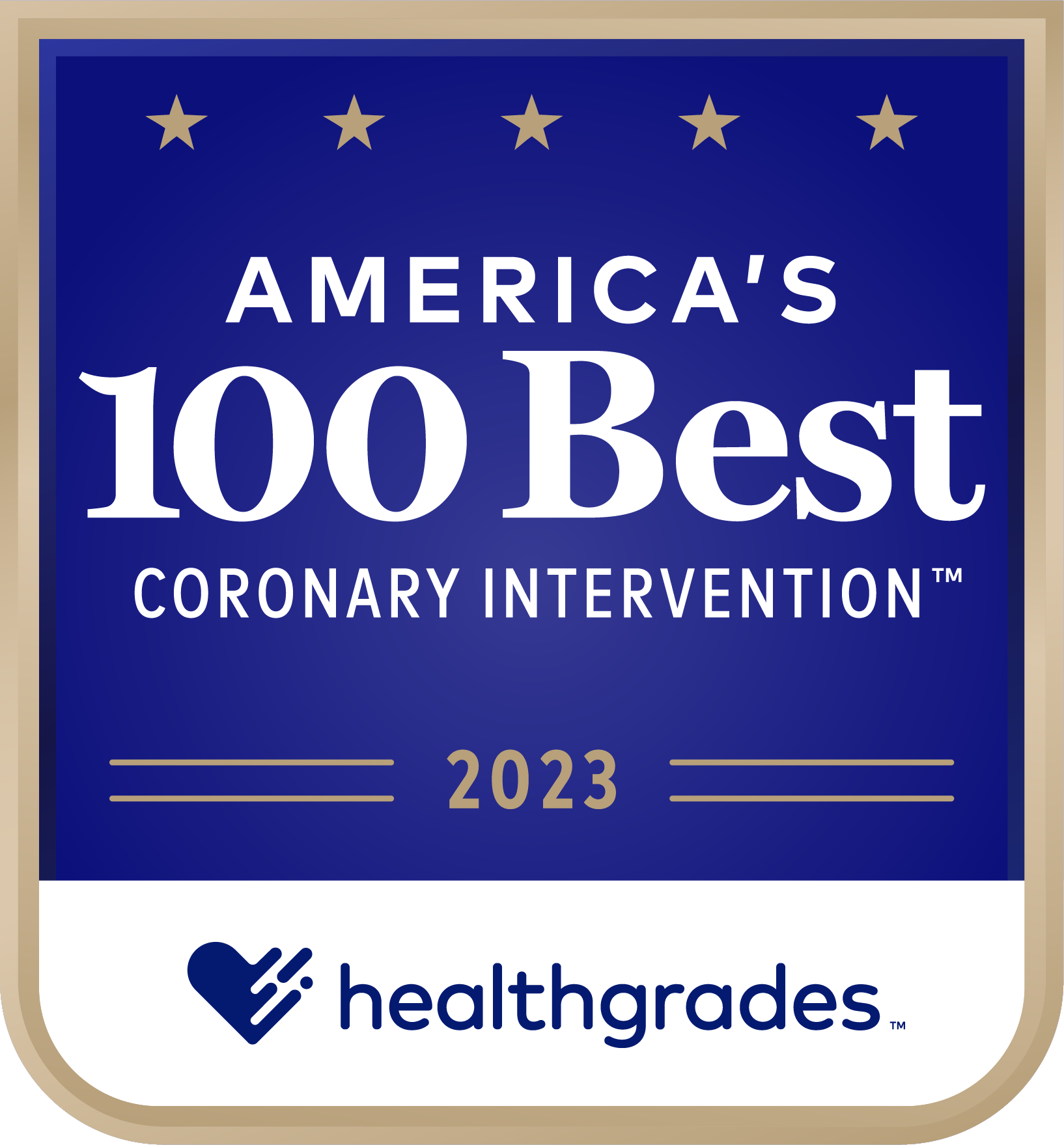 Recipient of the Healthgrades Coronary Intervention Excellence Award™ for 2023