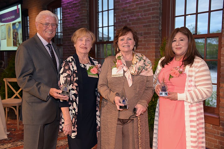 "Honorees Bob and Eileen Ernst with Maureen DeStephano and Miriam Bacigalupi"