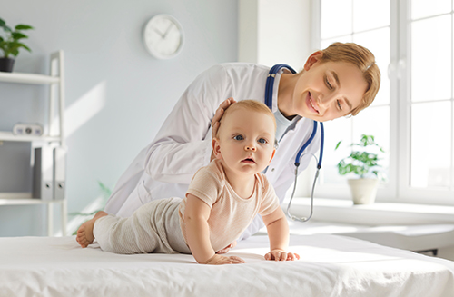Doctor with a baby