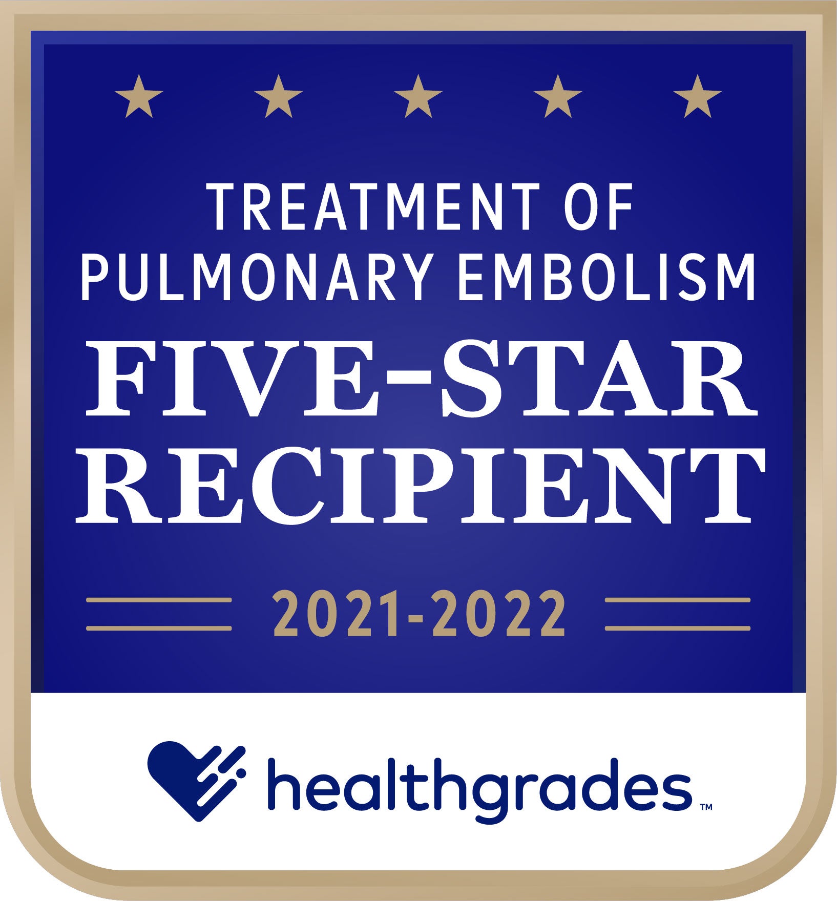 Healthgrades Award - Treatment of Pulmonary Emoblism