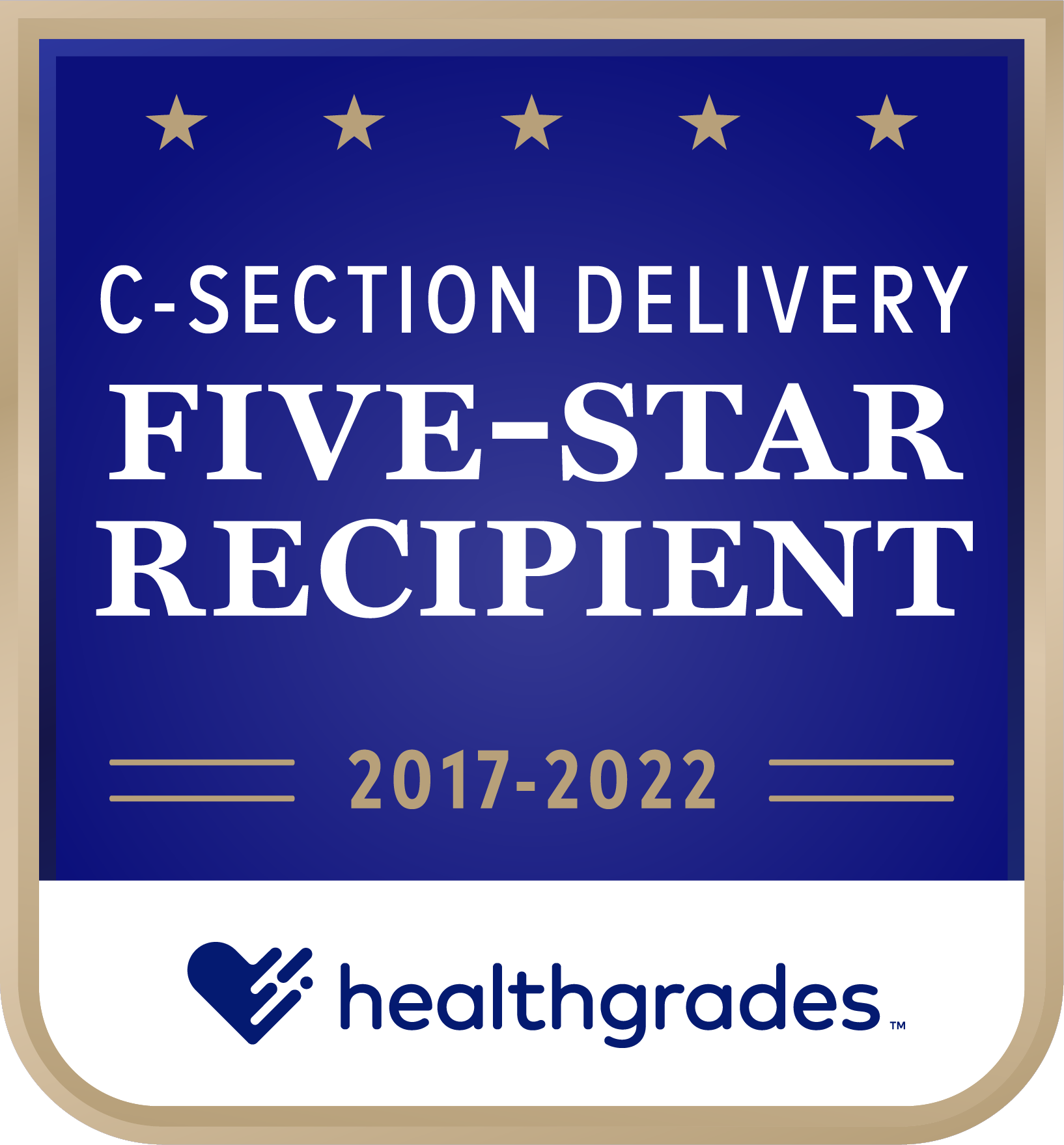 Five-Star Recipient for C-Section Delivery for 6 Years in a Row (2017-2022)